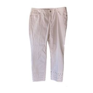 Coldwater Creek white cut out jeans natural fit 14